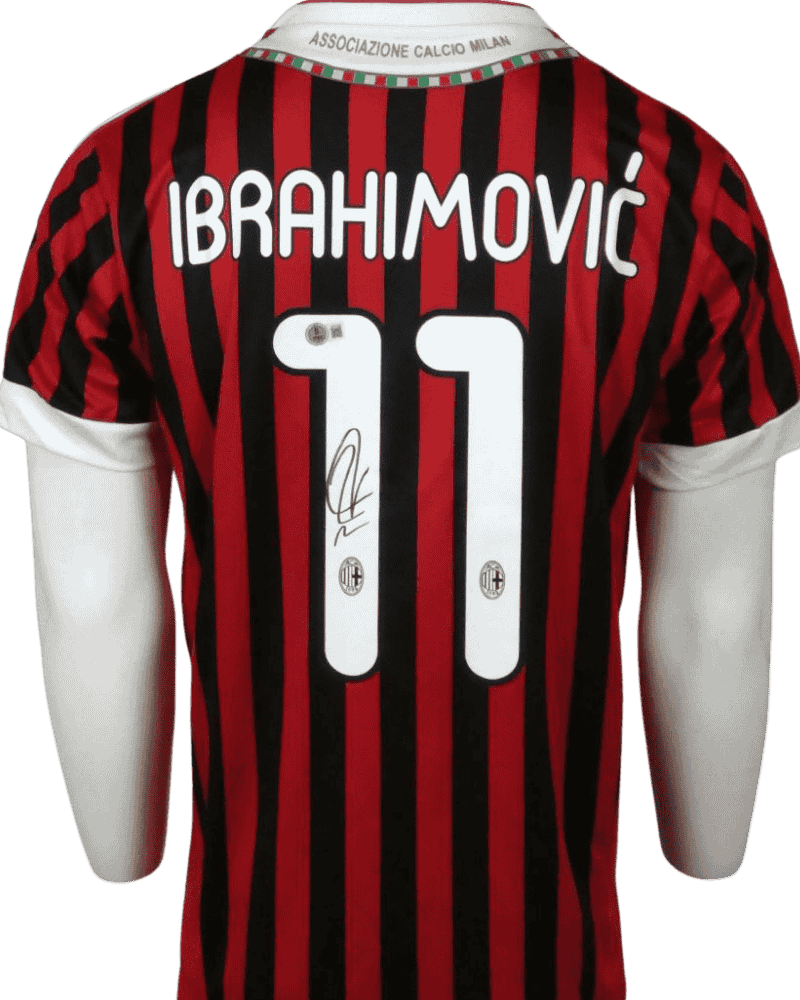 AC Milan thuisshirt 2011-2012 Gesigneerd door Zlatan Ibrahimović (Incl.  certificaat) Maat - L