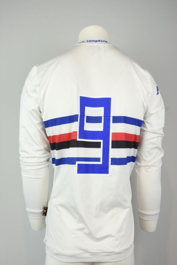 Sampdoria onder 20 (wedstrijd gedragen) Uitshirt 2013-2014 NR 9 maat - XL - Afbeelding 2