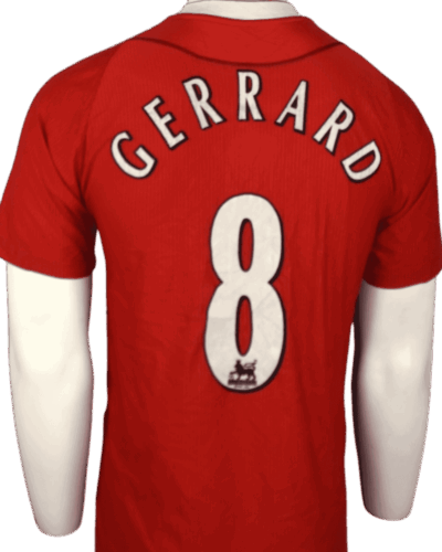 Liverpool thuisshirt 2002-2004 Steven Gerrard maat - S