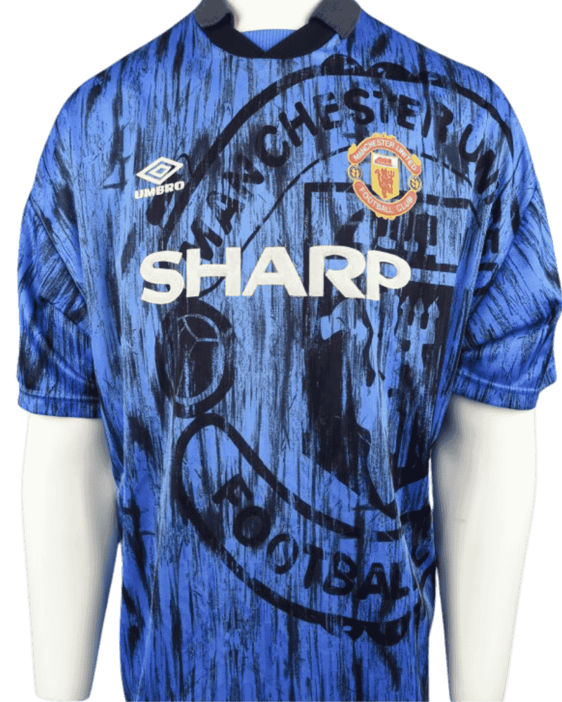 1050-Engeland-Manchester-United-Uitshirt-Sharp-1992-1993-maatXL-voor
