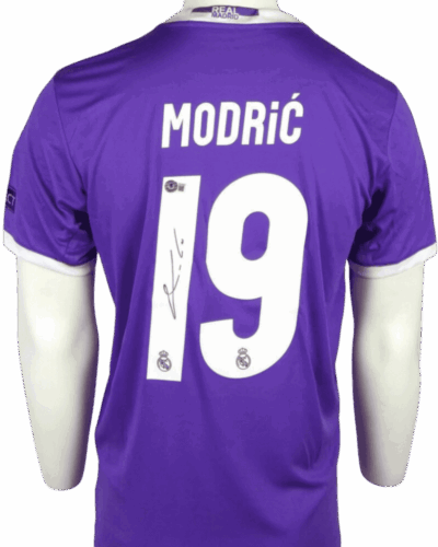 Maglia away Real Madrid Finale CL 2017 Firmata da Luka Modrić (Incl. certificato) Taglia - L