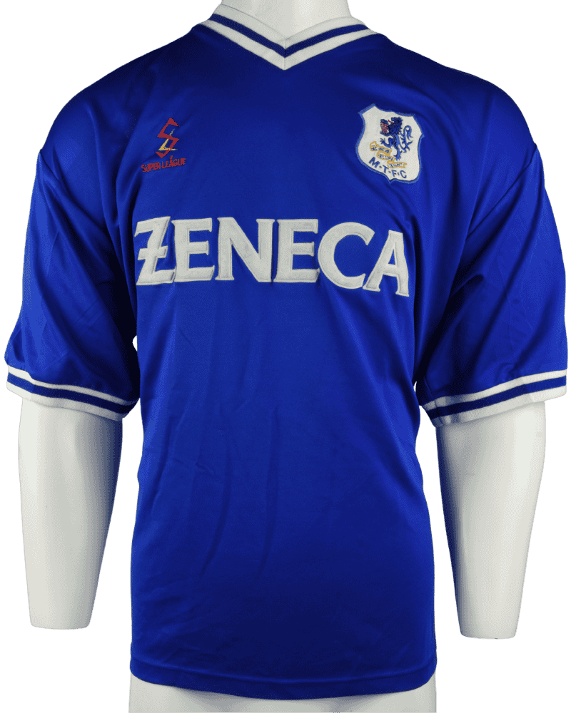 Macclesfield Town (wedstrijd gedragen) thuisshirt 1996-1998 Stuart Whittaker maat - XL