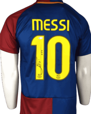 Barcelona Home Shirt CL Final 2009 Signed by Lionel Messi (Incl