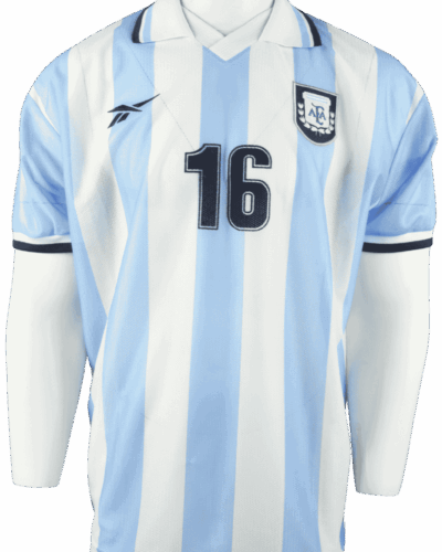 Argentinië (wedstrijd gedragen) thuisshirt 1999-2000 rugnummer 16 Maat - L