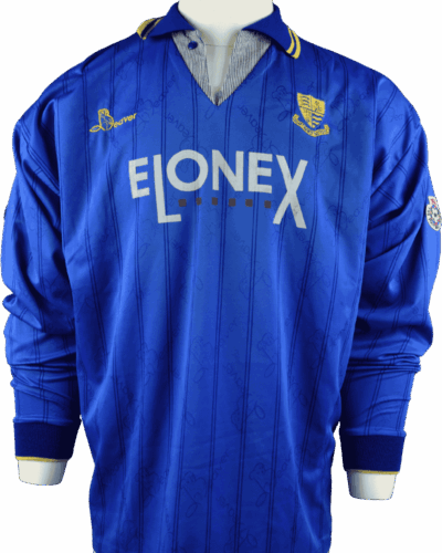 Southend United (wedstrijd gedragen) thuisshirt 1993 nr 11 maat - XL