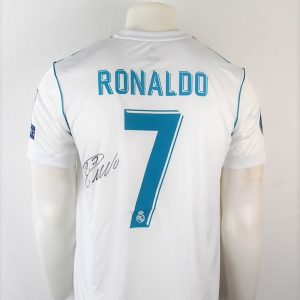 3541 Spanje Real Madrid Thuisshirt Fly Emirates CL finale 2018 maatL achter