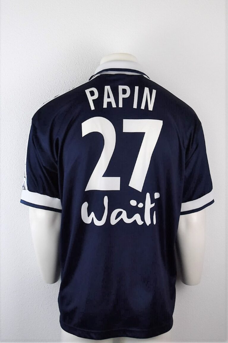 Maillot De Football France Vintage 1992-1993 - Jean-Pierre Papin #9 - Taille 5 - Bleu - Occasion