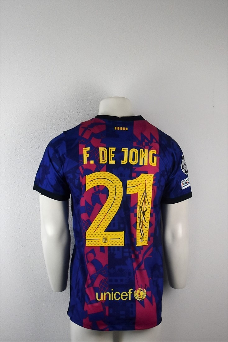 FC Barcelona (Gesigneerd) Derde Shirt 2021-2022 Frenkie de Jong Maat – Large