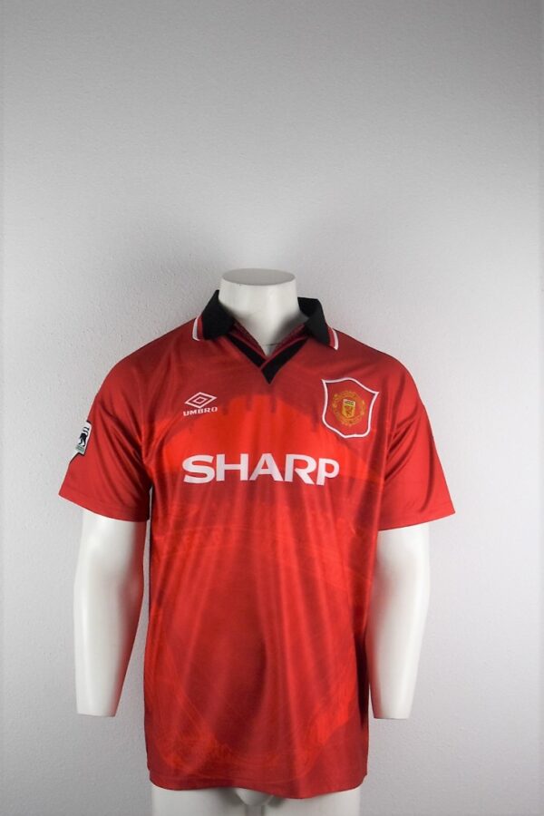 4424 Engeland Manchester United Thuisshirt Sharp 1994 1995 maatXL voor