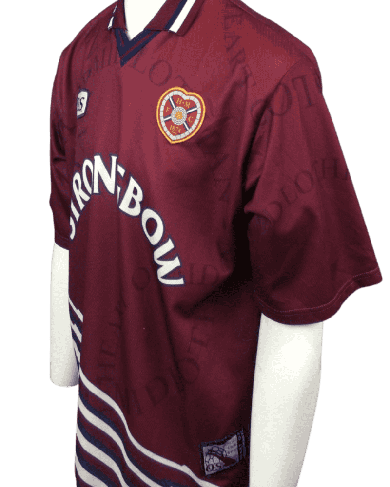 Maillot Domicile Heart Of Midlothian 1998-1999 - Taille S, Couleur Bordeaux, Occasion