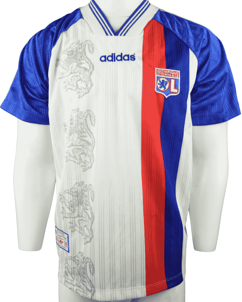 49-Frankrijk-Olympique-Lyonnais-Thuisshirt-1996-1997-maatL-voor