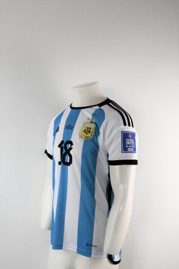5026 Argentinie Nationale Team Thuisshirt WK 2022 maatM zijkant