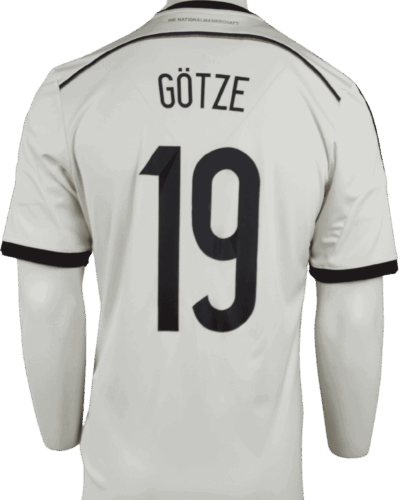 Duitsland thuisshirt WK 2014 Mario Götze maat - L