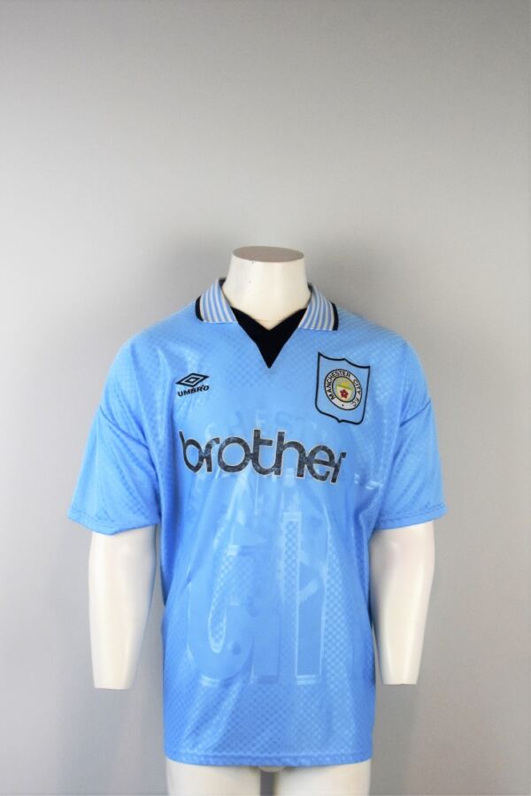 5435 Engeland Manchester City Thuisshirt Brother 1995 1996 maatXL voor