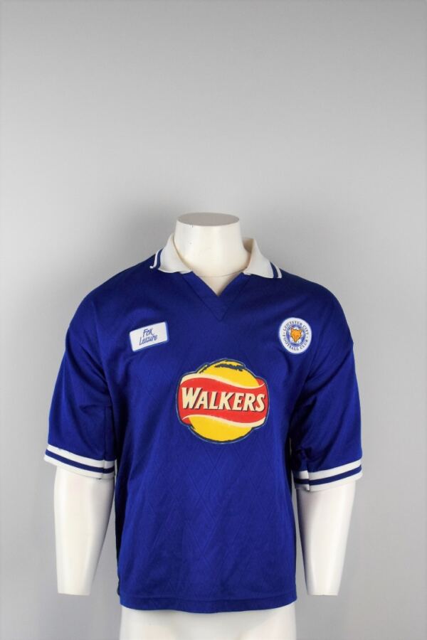 5466 Engeland Leicester City Thuisshirt Walkers 1998 1999 maatXL voor