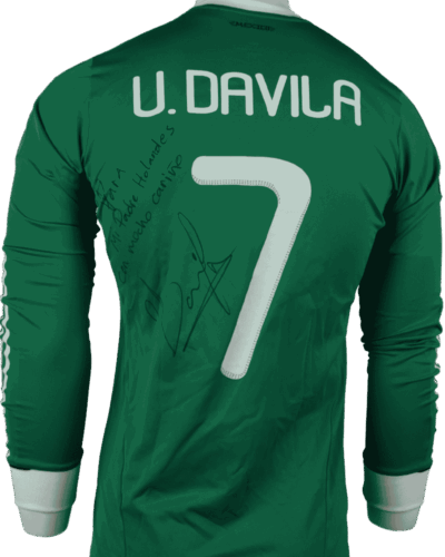 Mexico Under 20 (match worn) home shirt 2011 Signed by Ulises Dávila Incl. certificate size - M