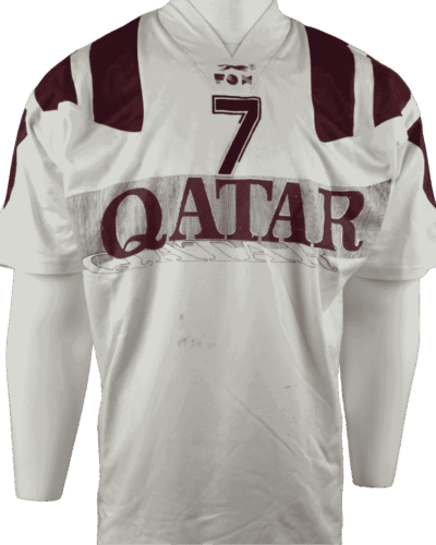 Qatar maillot extérieur (porté en match) 1992 n° 7 Incl. certificat taille - XL