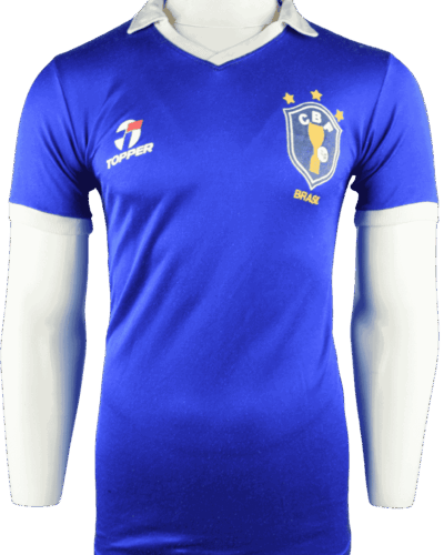 Brazilië (matchworn) uitshirt 1985-1986 Mauro Galvao  maat - S