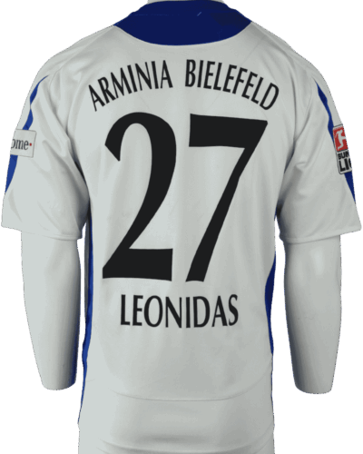 Arminia Bielefeld (match worn) away shirt 2007-2008 Leonidas Kampantais size - L