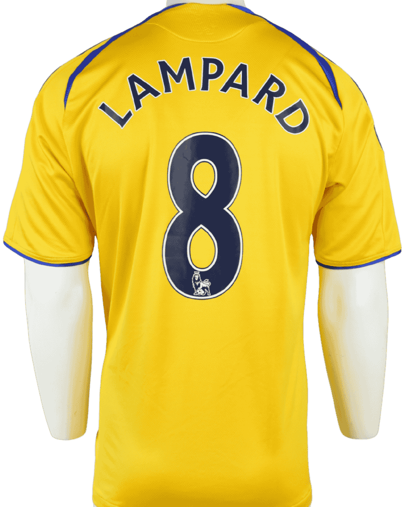 Maillot extérieur de Chelsea 2008-2009, porté par Frank Lampard, taille L