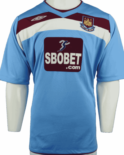 West Ham United away shirt 2008-2009 size - XXL