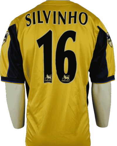 Arsenal (wedstrijd gedragen) uitshirt 2000-2001 Sylvinho maat - L