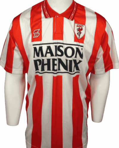 AS Cannes (match worn) Home Shirt 1994-1995 Christophe Horlaville size - XL