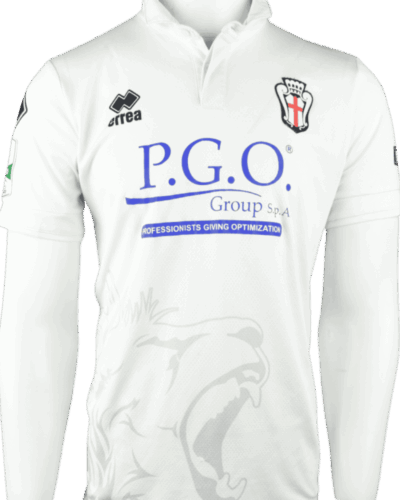 Pro Vercelli 1892 (wedstrijd gedragen) thuisshirt 2017-2018 Mateo Bertosa  maat - M