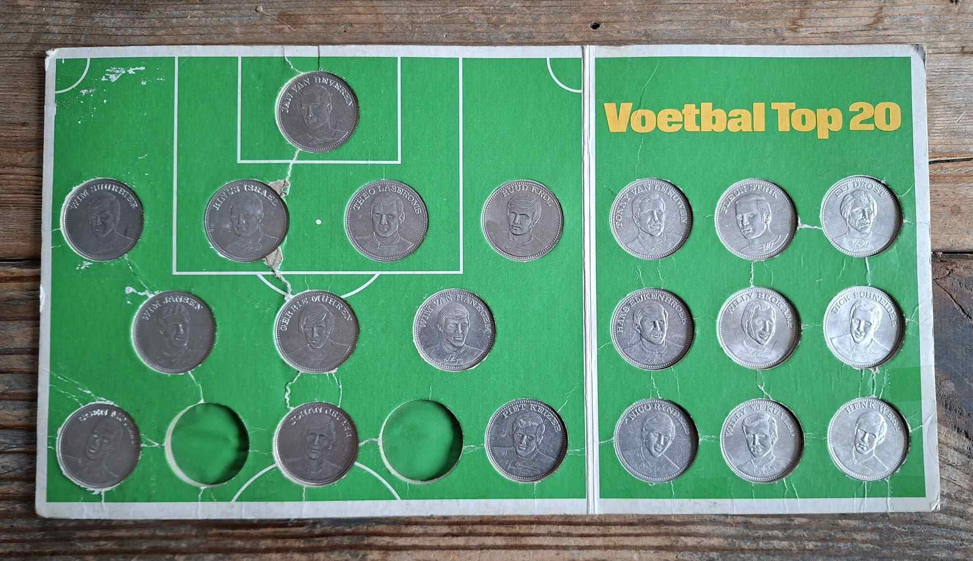 WK 1970 Shell Munten - 20 stuks met Johan Cruijff